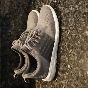 Mens Aldo Tennis shoes, grey and white. Gently worn. Smoke free home.